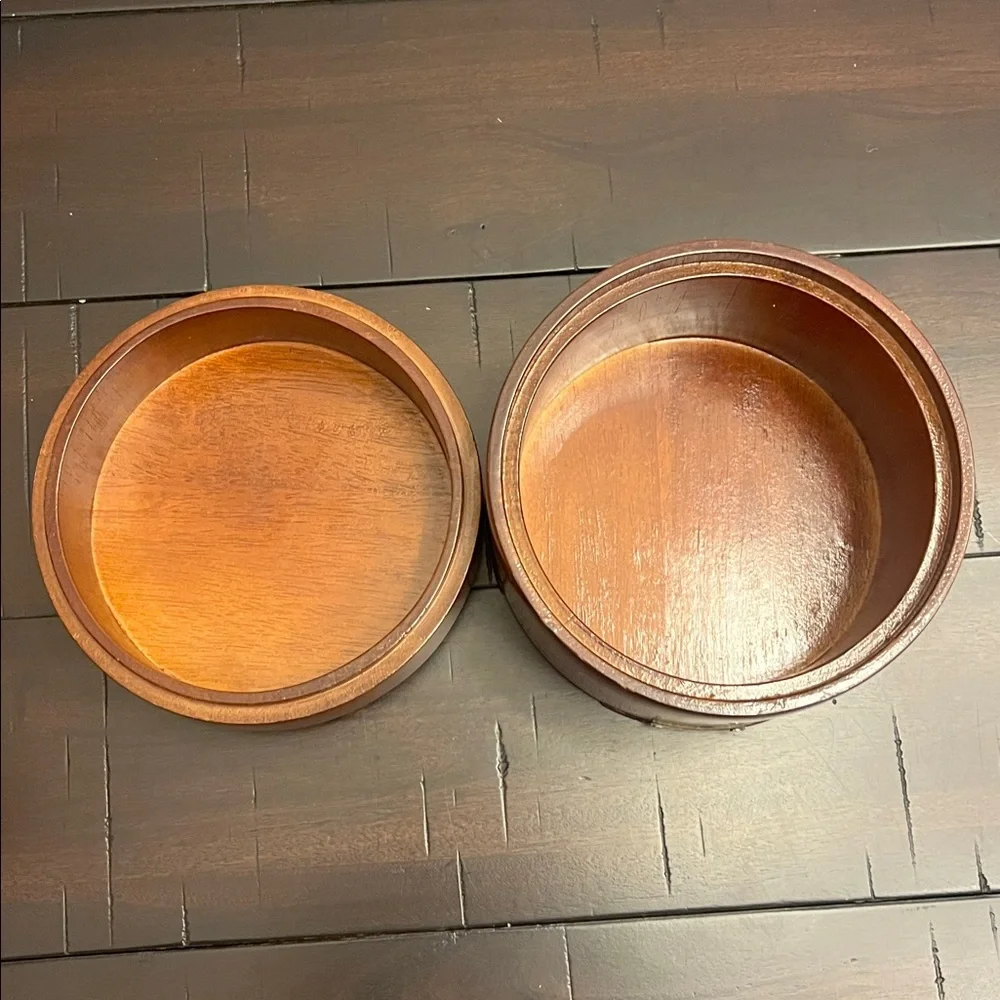 Lauren Ralph Lauren Canister Set of 3 Wood Round Vintage Storage Decoration